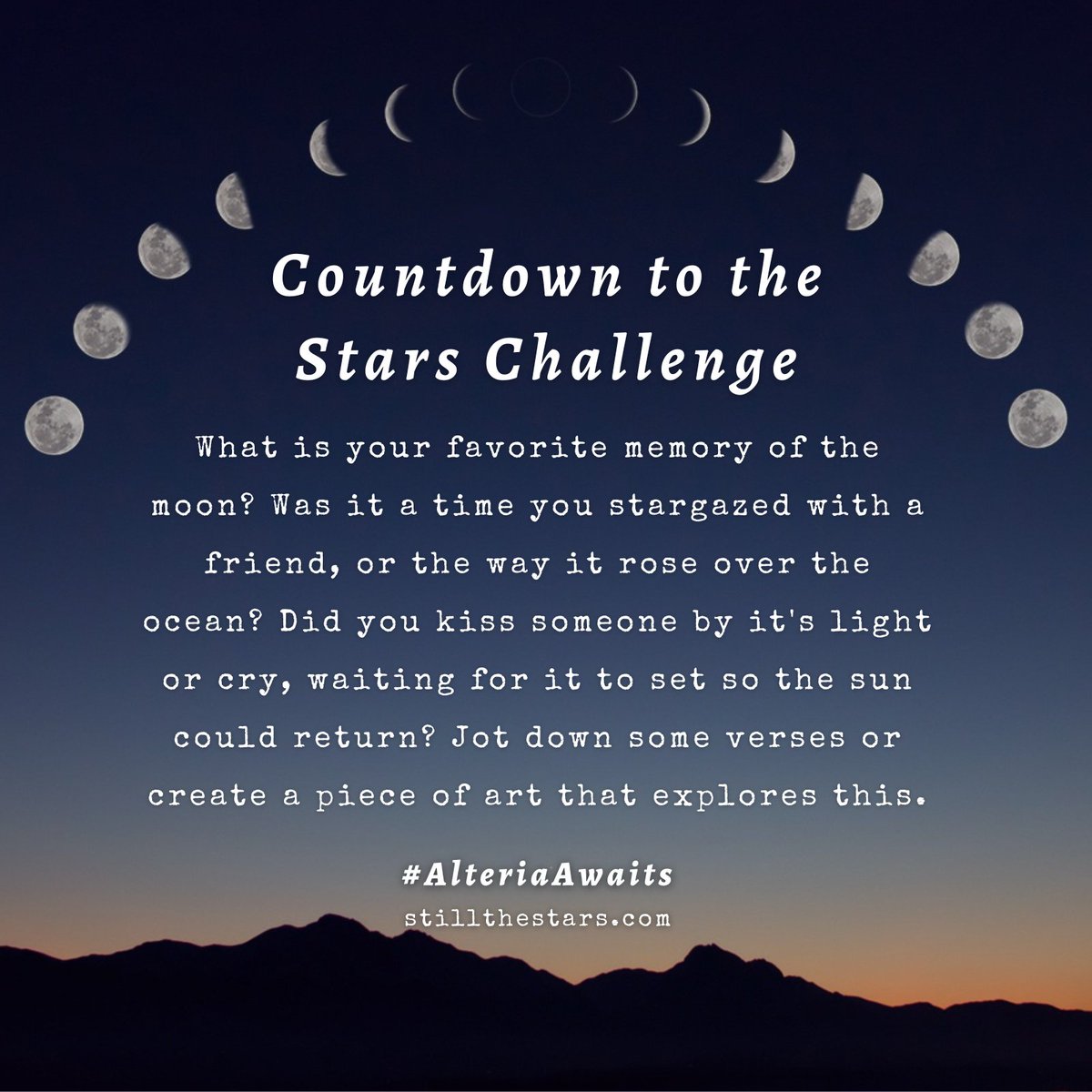 elaynamusings's tweet photo. But before you read my piece, STOP WHAT YOU'RE DOING and grab a pen or open your notes app. Let's get creative.
Take the next 2 minutes to freewrite or doodle using this #PromptOfTheDay for this week's theme, and then share it using #CountdownToTheStars. https://t.co/CpDNUscIdf