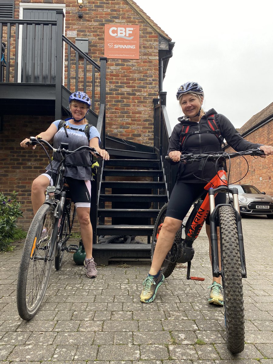 catbookerfit's tweet photo. These two rocked up for class on their test drive EBIKES from @otecbikes today! Loving these fitness moments ladies. #cycletothegym #fitness #otecbikes #pilateschair https://t.co/KpxsCEqdfd