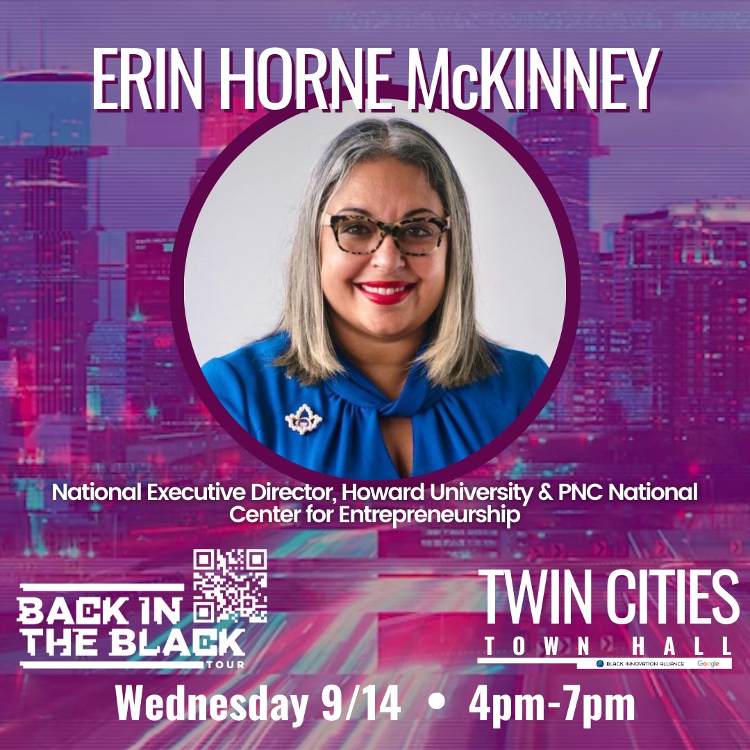 We’re 24 hours away from the Twin Cities Back in the Black Tour Town Hall! 

Check out this thread to see our incredible event speakers then go get your FREE ticket at bit.ly/3B8v5Ky! There will be limited spaces at the door so register soon. #BiTB22