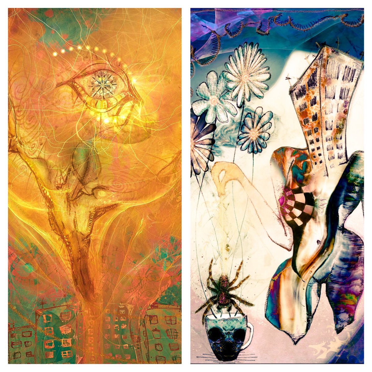yelojoquemira's tweet photo. ⚠️ NEW drop on @KnownOrigin_io live NOW!!! 
.
.
-‘What Brought Us Here’ and ‘Steeped With Care’
.
By @seeking_sonja and @yelojoquemira1
.
.
Both 7 / 7 - 0.029 $ETH
.
.
Links in comments! ⤵️⤵️⤵️ https://t.co/VwNRJMhtjw