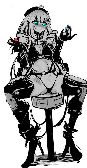 なお、足はヒールがやけに高いので背が伸びる 