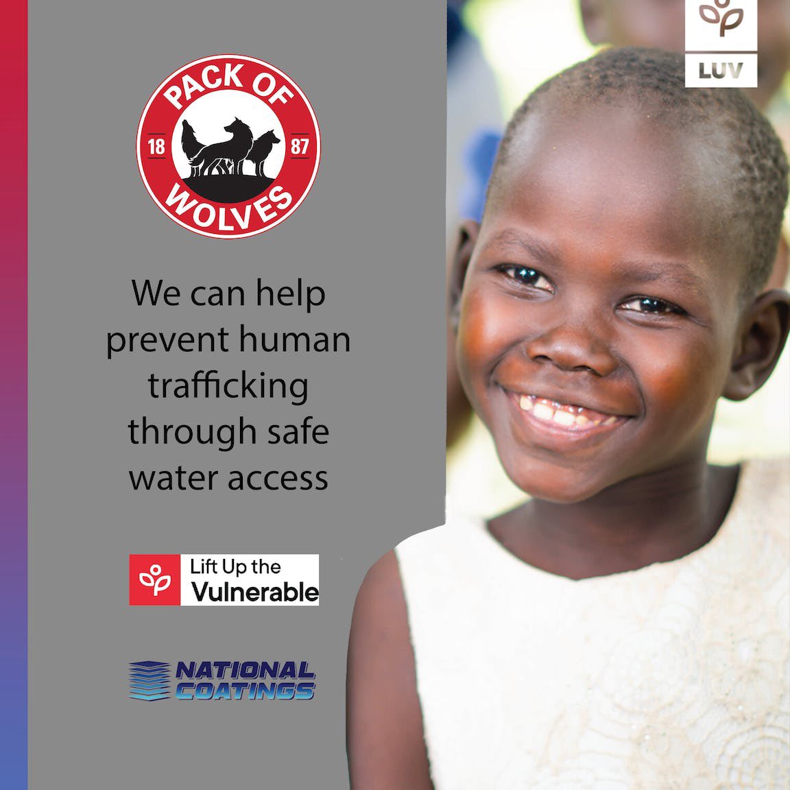 Women & girls in developing countries walk 3.5 mi daily for water, which can lead to #HumanTrafficking in a warzone. I'm partnering w/ @LUVulnerable & @ntlcoatingsinc to prevent this through safe water access. Learn more & donate: bit.ly/3QvyebP #CleanWater #WaterAccess