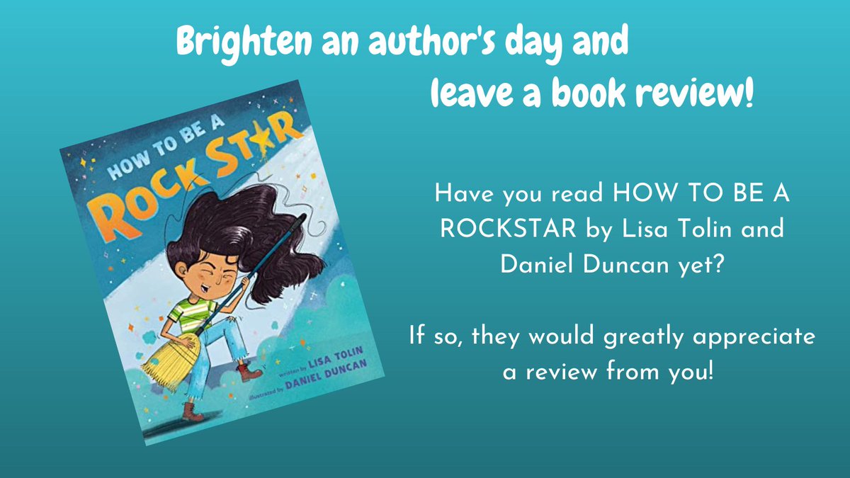 Have you read HOW TO BE A ROCKSTAR by @lisatolin and Daniel Duncan yet? If so, they would greatly appreciate a review from you! amazon.com/How-Rock-Star-…