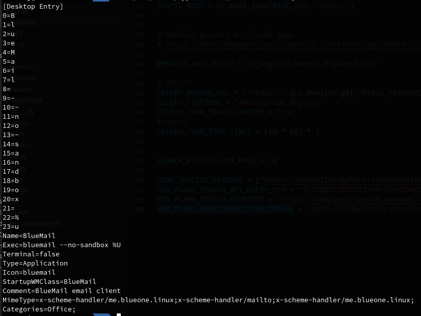 manrajsingh's tweet photo. Fixed it by updating `/usr/share/applications/bluemail.desktop` and adding `--no-sandbox` option like following. https://t.co/k7hj2d8W67