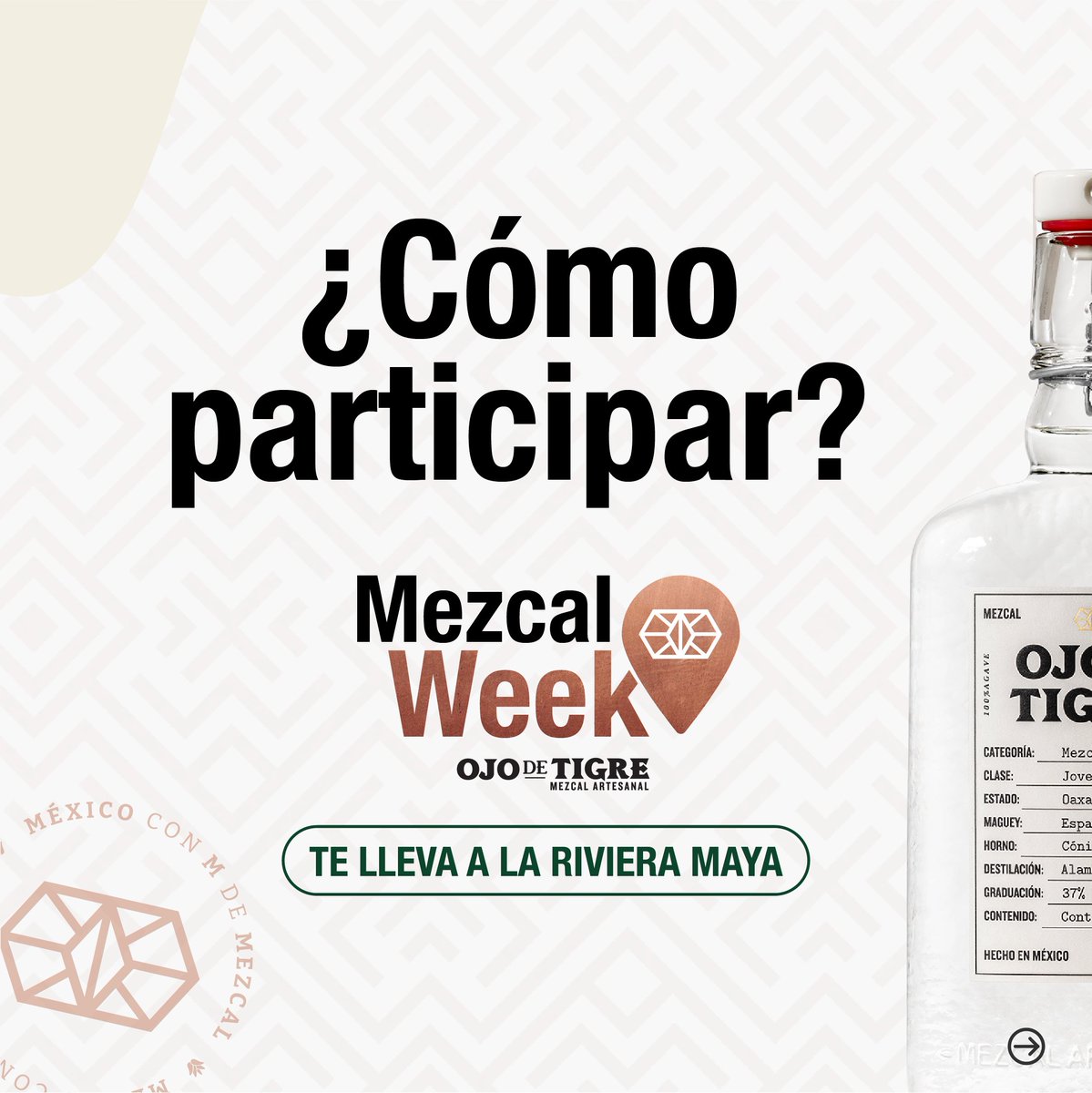 ojodetigremezc's tweet photo. #MezcalWeek te lleva a la #RivieraMaya, ¡gana una experiencia de mezcal y playa al hotel Andaz Mayakoba!  ✈️🏝

Hotel y vuelo incluido 😉

Promoción valida solo para México. https://t.co/3Qg1KoXct6
