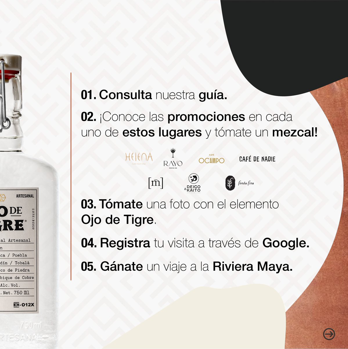ojodetigremezc's tweet photo. #MezcalWeek te lleva a la #RivieraMaya, ¡gana una experiencia de mezcal y playa al hotel Andaz Mayakoba!  ✈️🏝

Hotel y vuelo incluido 😉

Promoción valida solo para México. https://t.co/3Qg1KoXct6