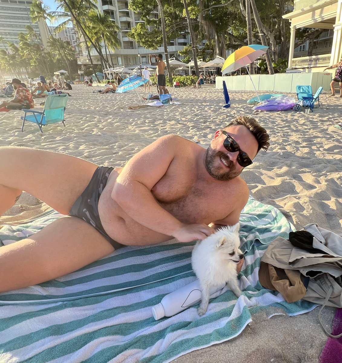 ThisIsCubPop's tweet image. Tummy, beach, sun and the cutest little pup. What could be batter?