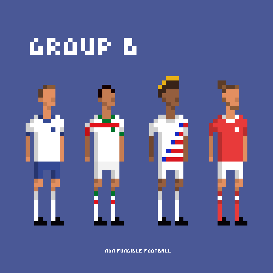 NonFungFootball's tweet photo. Who is going to win Group B?
#ENG #IRN #USA #WAL https://t.co/v2O6mWQcck