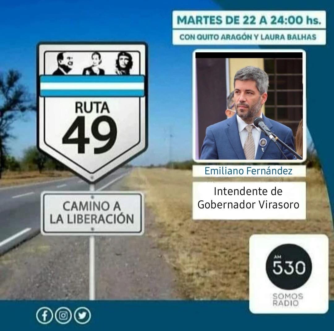 defierroradio's tweet photo. Ruta 49, El Camino de la Liberación 
🛣️4️⃣9️⃣ 
🎉 Subite a la Ruta de la Justicia Social 🎉

Conducen @quitoaragony @LauraBalhas

Vamos a estar charlando con:
🎙️ @emilianofr2022
🎙️ @Nelsondefierro 
🎙️ Diego Cherchik
🎙️ Mitacek Ernesto

¡De 22 a 24hs en @somosradioam530!
#Ruta49 https://t.co/AyFBfDkSCM