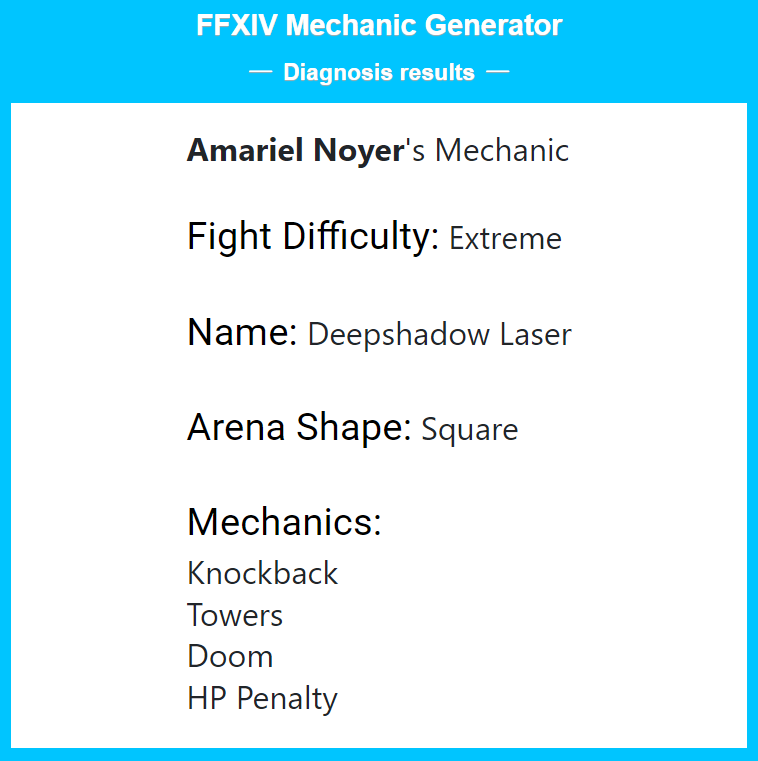 HeViStorm's tweet photo. ... she brought her entire gun collection to this one.
#FFXIVMechanicGenerator https://t.co/ON0kQ0d0Ye