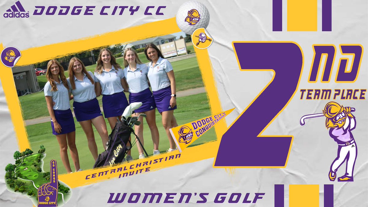 ⛳️Women's Golf | #GoConqs

<a href="/GoConqsWGolf/">Dodge City CC Women’s Golf</a> opens fall finishing 2nd place at Central Christian Invite with a +106 (682) 

Zoe Miller - 5th +17 (161) 
Kaitlyn Crough - 15th +24 (168)
Tara Phipps - T-15th +25 (169)
Lauren Specht - T-26th +40 (184)
Taylor Ruch - T-34th +51 (195)