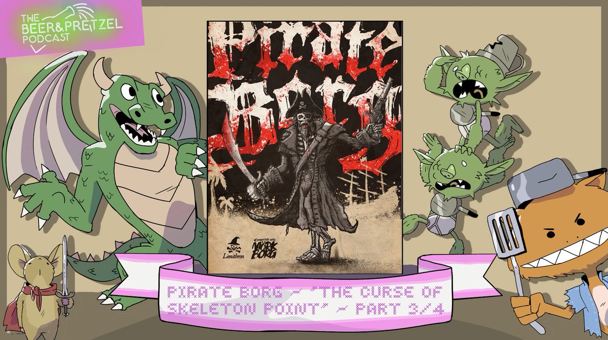 Part 3 of our Pirate Borg actual play is up now! If you have not checked out this new series yet, do yourself a favor and check out episode 1! Music and sound effects have been added for your listening pleasure! #morkborg #pirateborg 

linktr.ee/thebeerandpret…