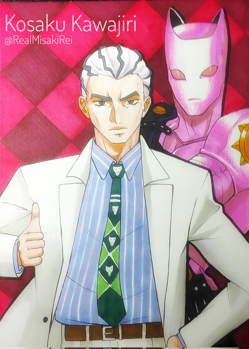 RealMisakiRei's tweet photo. I've been playing #JojosBizarreAdventureAllStarBattleR for a while yes. I played as Kira/Kosaku, how did u know?
#fanart #JoJosBizarreAdventure #yoshikage #kira #kosaku #kawajiri #jojo https://t.co/fpRebVeU39