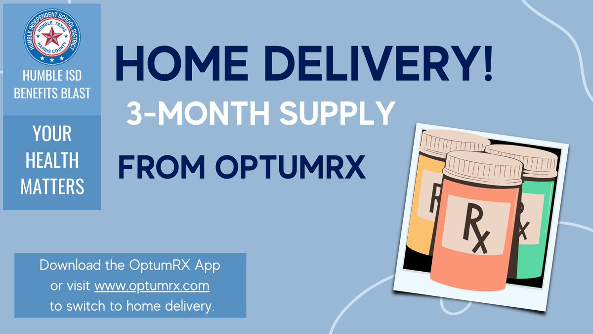 🚀𝘽𝙚𝙣𝙚𝙛𝙞𝙩𝙨 𝘽𝙡𝙖𝙨𝙩
Have your medication delivered to your door! A 3-month supply of medications taken on an ongoing basis can be delivered with no delivery fees, saving you time and money! Learn more in the latest #BenefitsBlast: smore.com/fr3w7.