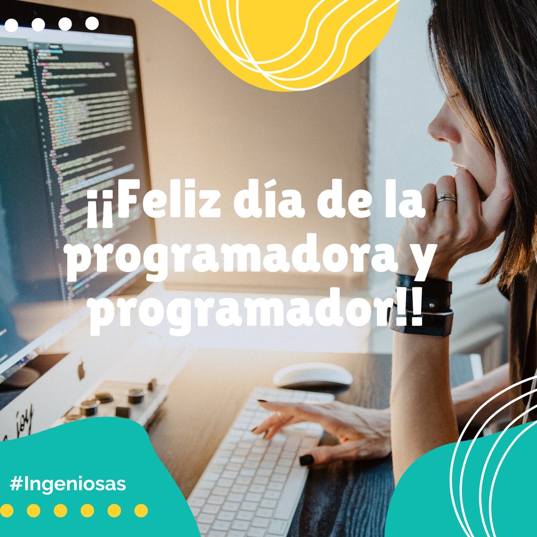 Ingeniosas_cl's tweet photo. ¡¡Hoy queremos saludar a tod@s l@s programador@s!! 👩🏻‍💻 👨🏽‍💻 En especial a las voluntarias y embajadoras de #ingeniosas que motivan a más niñas y adolescentes a seguir su ejemplo 💪🏻 💪🏻 compartiendo su experiencia en el mundo de las #stem https://t.co/jKCsSrk4fQ
