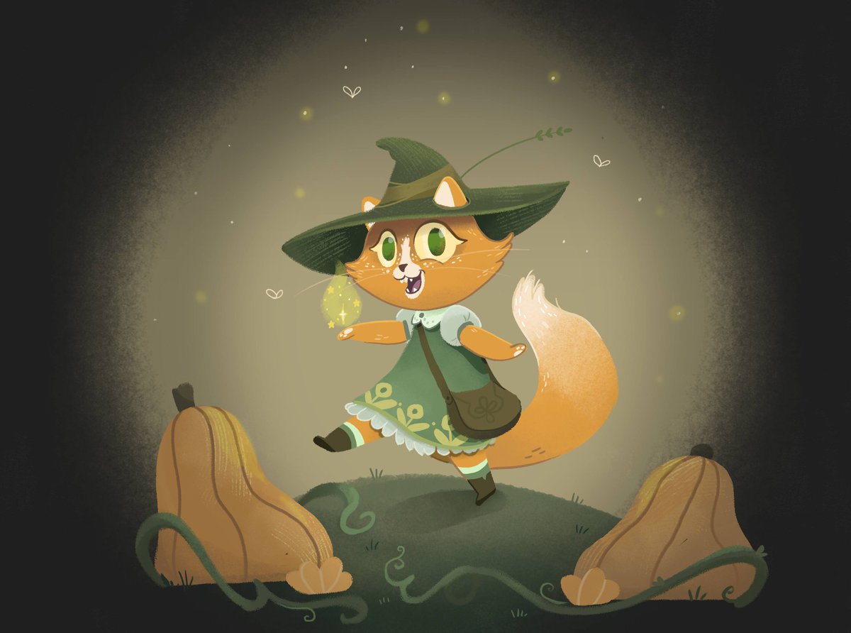 stopyrasia's tweet photo. I haven't drawn anything for myself in a very long time. Halloween decorations inspired me to draw a witch cat. Not any witch cat, plant witch Cat! Should I make a series? I think I will :)

#witchcat #plantwitch #halloween #catart #illustration #polishillustration #gingercat https://t.co/G0bTH4qrP8