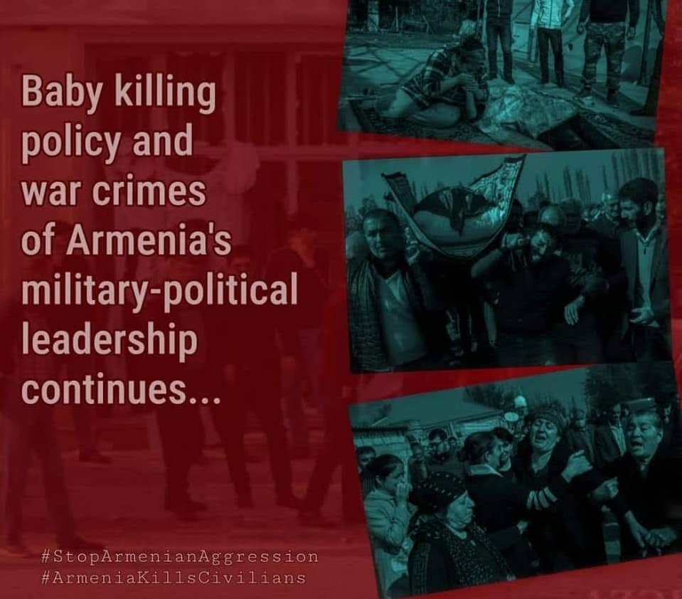 When will you stop the Armenian terrorism <a href="/EU_Commission/">European Commission</a> , <a href="/WHO/">World Health Organization (WHO)</a> <a href="/BBCWorld/">BBC News (World)</a> <a href="/UNICEF/">UNICEF</a> ?
The world should not be silent on Armenian terrorism!
#StopArmenianTerror #Azerbaijan #war