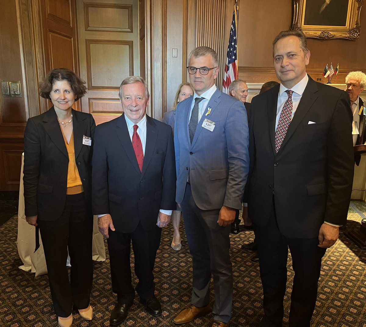 Latvia_USA's tweet photo. Today on #CapitolHill, we celebrate 100yrs of diplomatic relations between the United States and #Baltic countries, as well as the 25th anniversary of the Senate and House #BalticCaucus. 🎉 Here’s to many more centennials and anniversaries between our countries! #USBaltic100 https://t.co/iN2Mcqbxk2