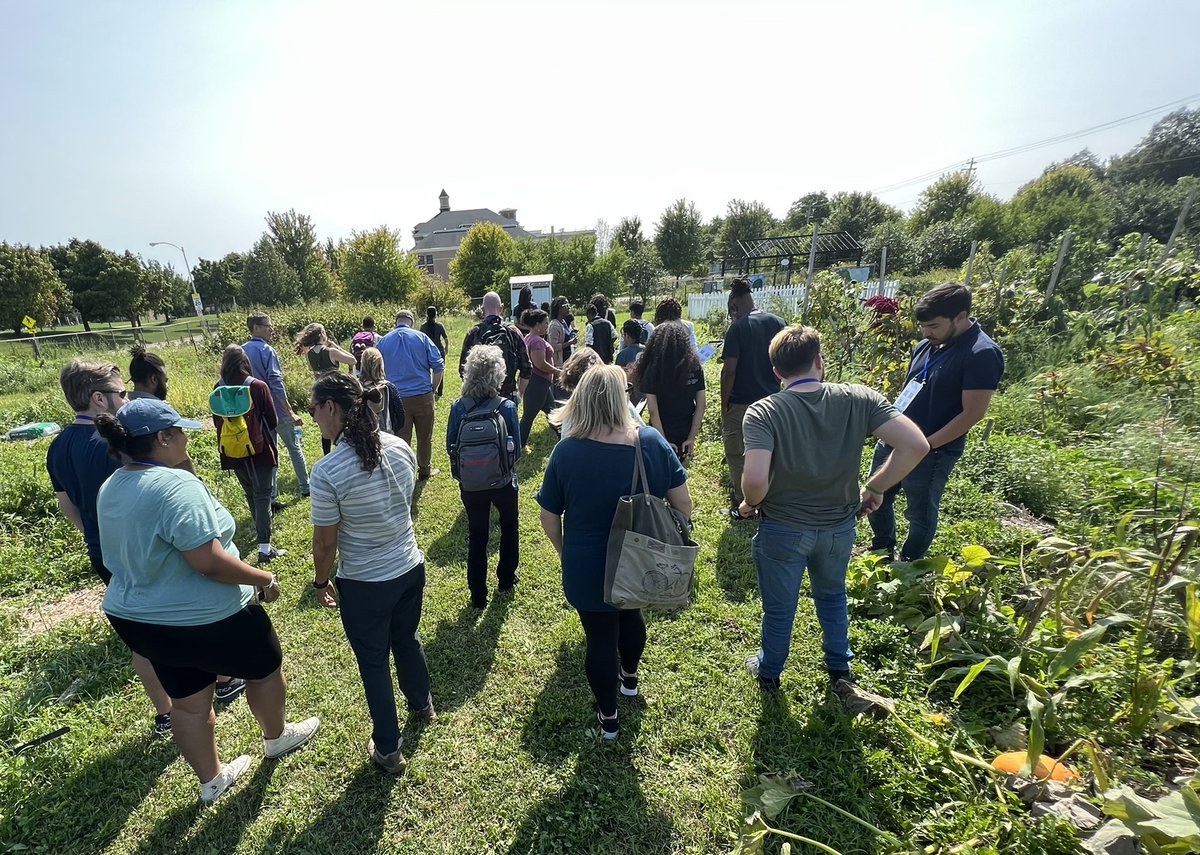 Today our #KresgeCREWS team visited <a href="/MKEWaterCommons/">MKE Water Commons</a> &amp; enjoyed a tour of GSI work in place at a local community agriculture site: Alice’s Garden &amp; Adam’s Garden Park located in Milwaukee's historically Black Harambee neighborhood. <a href="/TheNewSchool/">The New School</a> 
<a href="/GroundworkUSA/">GroundworkUSA</a> 
<a href="/GroundworkMKE/">Groundwork Milwaukee</a>