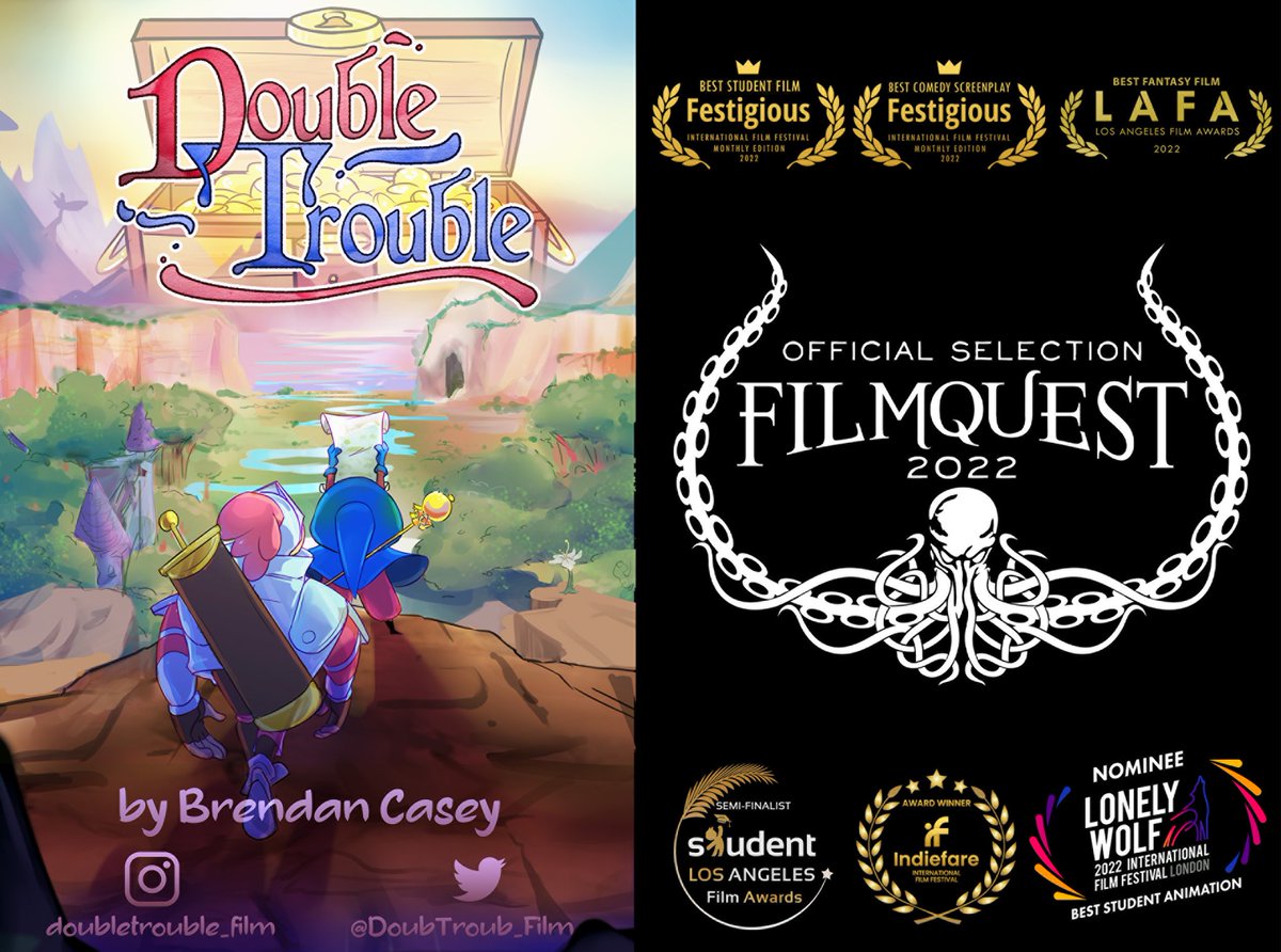 Double Trouble will have its first in-person screening at FilmQuest Film Festival!