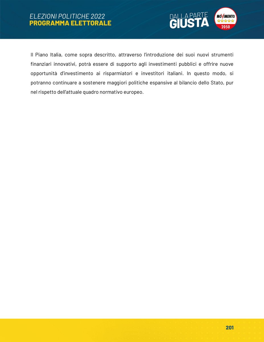 FabioConditi's tweet photo. Queste sono le quattro pagine più importanti del programma elettorale del M5S:
contengono gli strumenti per realizzare le loro proposte.
Con il PIANO ITALIA l'economia potrà tornare ad occuparsi delle persone e dei loro bisogni.
Da leggere con attenzione. https://t.co/ckdoXIx7r3