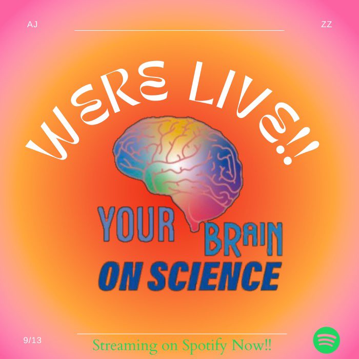 PsychedBrainSci's tweet photo. WE ARE LIVE!!! 

@JasterAlaina and @zarmeen_z talk about their backgrounds in science and why they decided to start #YourBrainonSciencePodcast! 

Listen to your new favorite podcast here: https://t.co/Hblf6Zki9x https://t.co/HqKPG18Iie