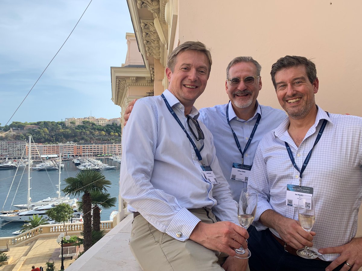 JMCrisk's tweet photo. Lots of meetings; lots of steps. @Zywave's James Willison, Jon Maury &amp; JMC at the Monte Carlo Rendezvous #RVS2022 in Monaco. The 64e Rendez-Vous de Septembre = biggest annual event for global insurers to meet with reinsurers. @ZywaveUK @WebConnectivity @WCLwillison @RVSMonteCarlo https://t.co/SZMa6JTKff