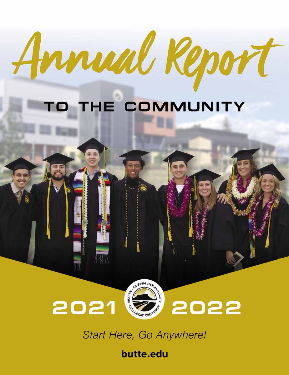 buttecollege's tweet image. We emerged from the challenges of this past year with renewed optimism and energy for the future. 

Our 2021-22 Annual Report highlights that optimism with stories of student success, faculty and staff achievements, and great moves forward. Read more at: butte.edu/community/publ…
