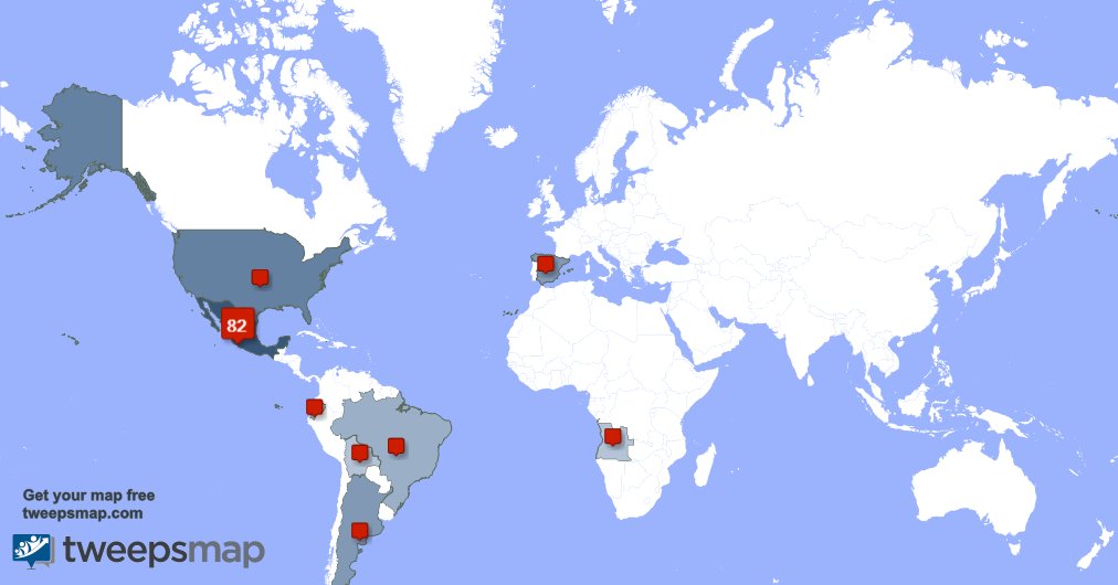 Tengo 1 nuevos seguidores, desde México durante la última semana tweepsmap.com/!Cifnoba
