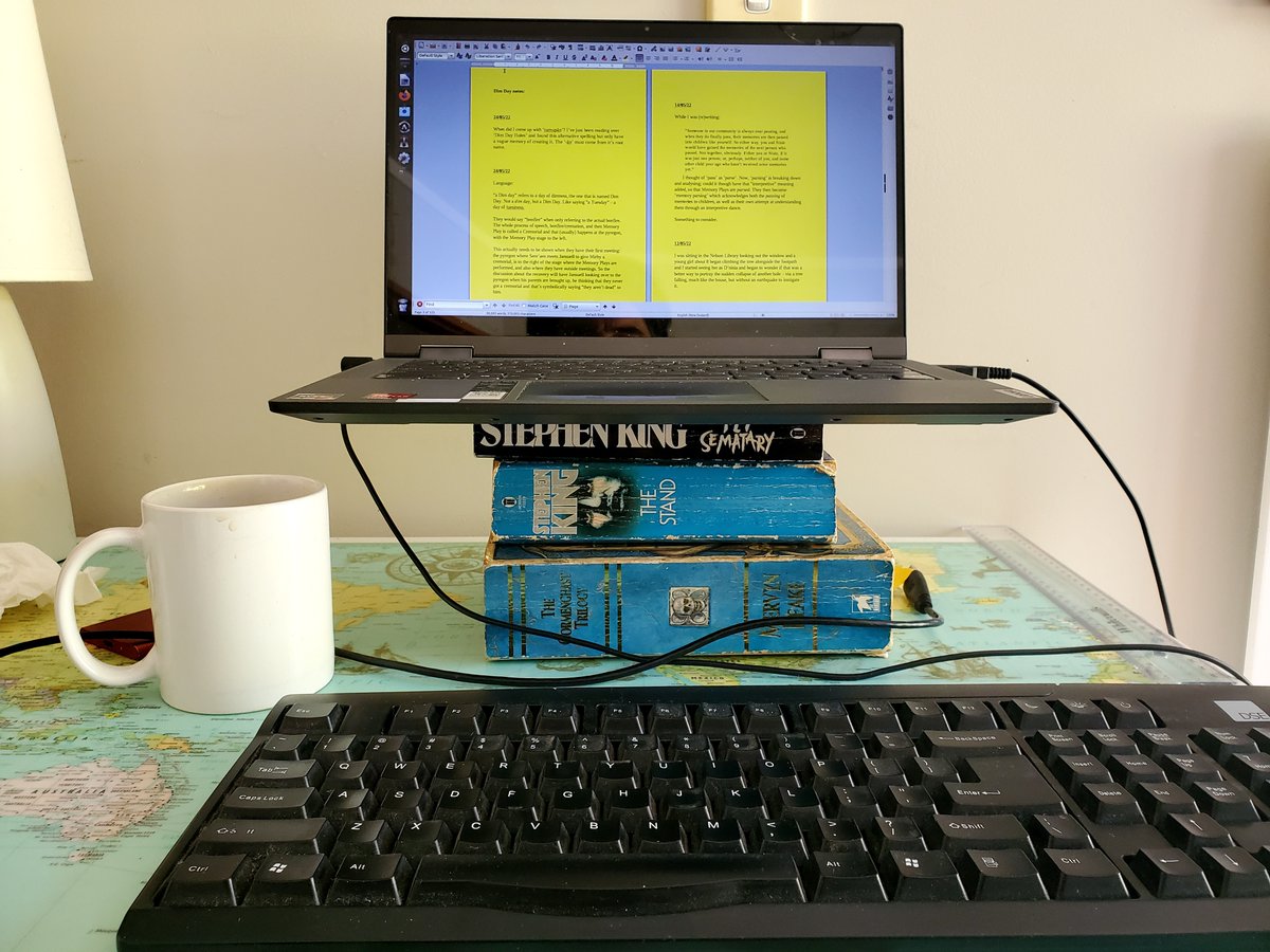 Warstub's tweet photo. A sacrilegious use of books, or a completely appropriate use of books?
#stephenking #stephenkingbooks #mervynpeak #Gormenghast #writerslife #WritingCommunity #amwriting #amstalling #amlookingforlikes ๐ https://t.co/rkapp6BI2s