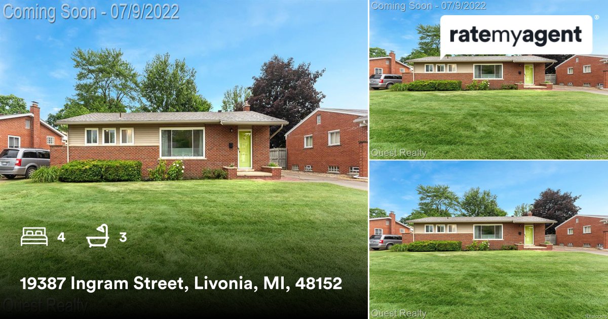 🛌 4 🛀 3
📍 19387 Ingram Street, Livonia, MI, 48152

My latest sale on RateMyAgent
rma.reviews/0F4Qq5EoGVzU

...
#ratemyagent #realestate