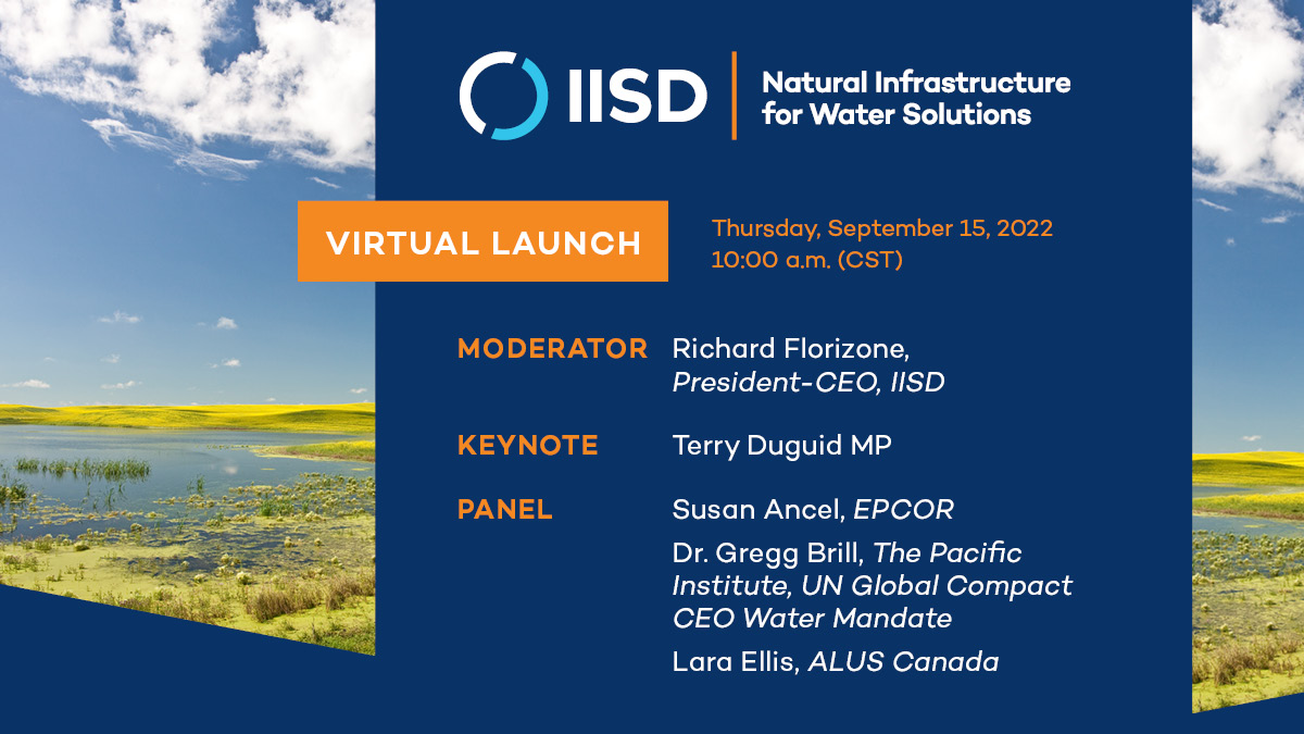 Join me for the official launch of the <a href="/IISD_ELA/">IISD Experimental Lakes Area</a> Natural Infrastructure for Water Solutions Initiative. I'll be speaking on the role of #NBS in the corporate sector. Sign up! All the cool kids will be there...