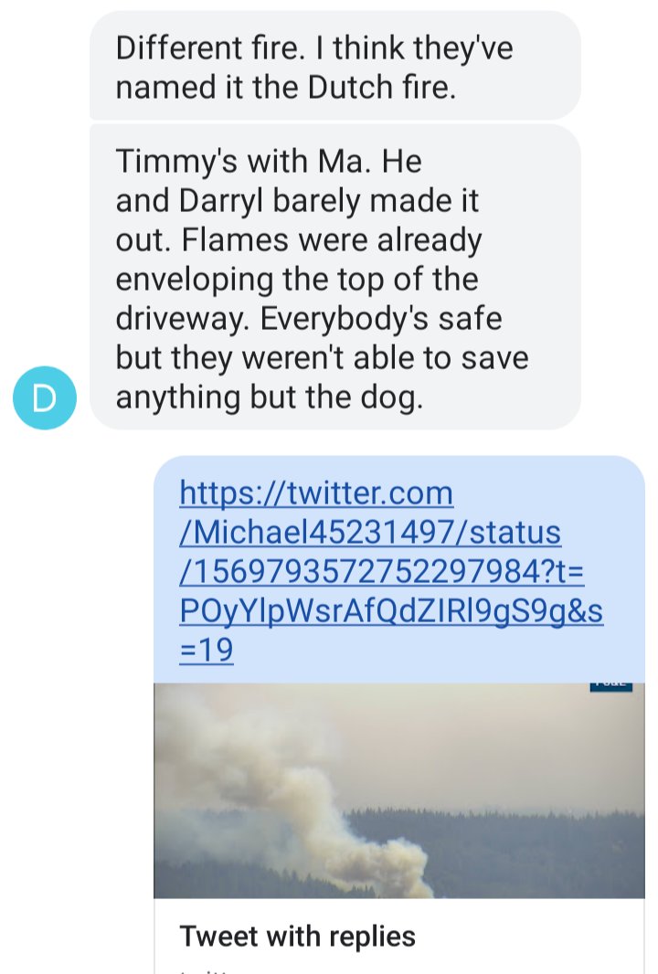 BunnysonBurner's tweet photo. @xtexan86d @CAFireScanner @sfatehyar @sciencewrighter Emergency confusion is a thing
My 84 yr Aunty in #DutchFire
#DutchFlat area real time
I probably know logistics more than them this point
THANKS FOR UPDATES https://t.co/bZgdijTY9X