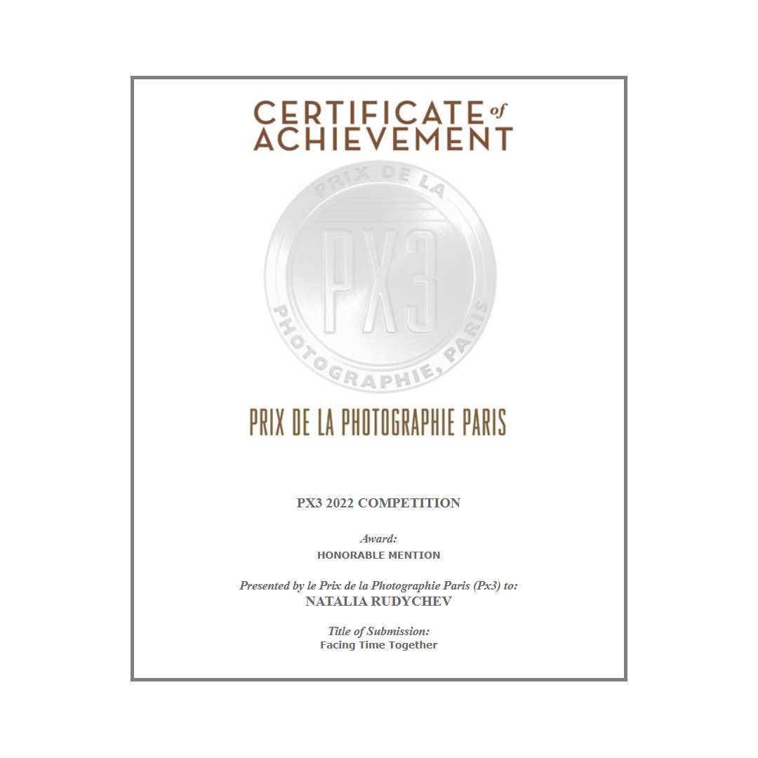 Happy to share my project Facing Time Together received Honorable Mention in 2022 PX3 PRIX DE LA PHOTOGRAPHIE PARIS <a href="/px3/">PATRICIA PADILLA</a> Fine Art Professional Category
All images in this project are unique pigment lift transfers to Arches 88 watercolor paper
px3.fr/winners/hm/202…
