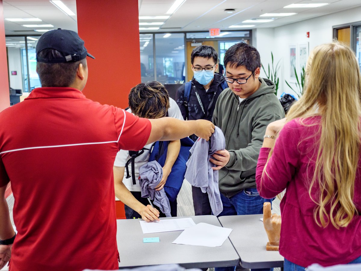 Our students have new additions to their campus wardrobes -- thanks to our latest No. 1 ranking in <a href="/USNewsEducation/">U.S. News Education</a> UG engineering list. Looking good! (Photo by campus photographer Bryan Cantwell)