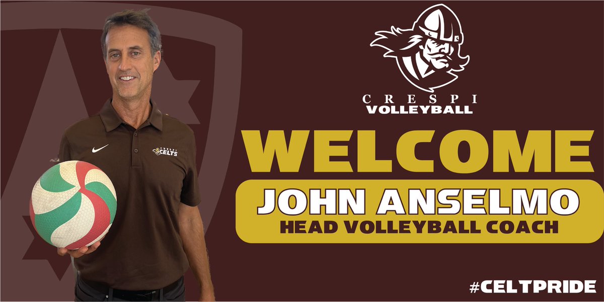 CrespiAthletics's tweet photo. We are happy to introduce Coach John Anselmo as our Head Volleyball Coach!

Celt Pride! https://t.co/veCDPcpZjC