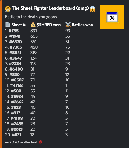 Sheet Fighter (ChatGPT Generated Fighters) tweet media