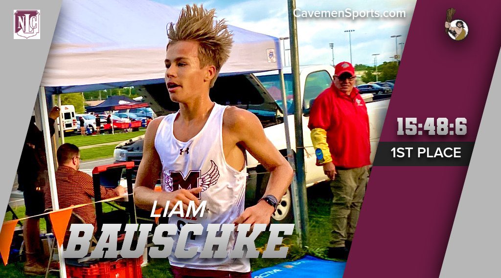 Congratulations to Northern Lakes Conference Champ Liam Bauschke!  A new Mishawaka Sophomore Record, 15:48. Ten seconds faster than his old record. <a href="/Liam_Bauschke7/">Liam Bauschke</a> <a href="/coachkov/">Mishawaka Coach</a> <a href="/CavemenXC/">Mishawaka Cavemen XC</a> <a href="/MHSSection/">MHS Section</a> <a href="/BodyMishawaka/">Mishawaka Student Body</a> <a href="/SCMSchools/">SCM Schools</a>