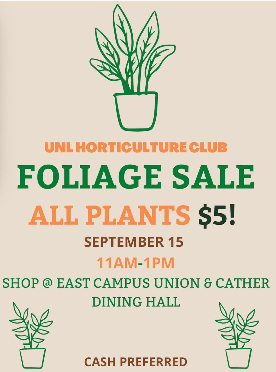 Neb_EMGV's tweet photo. Help support the @UNL_Hort_Club this Thursday, Sept 15, for the Study Buddy plant sale. https://t.co/ITxcMWrY8l
