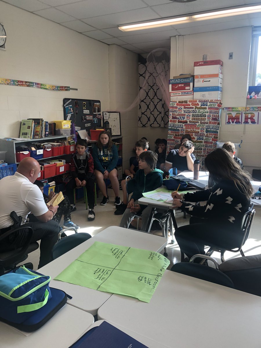 nancyk32's tweet photo. Thank you Detective Slone for reading us a mystery story. Krutilla room 410 #CRidgePride https://t.co/rnQPCFxT8i