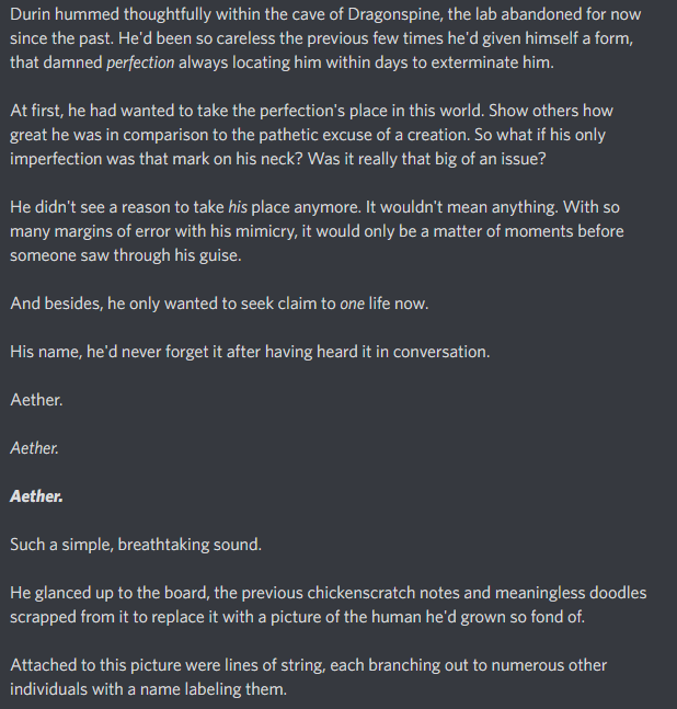 FlowerofFira's tweet photo. Been a while since I wrote Durin x Aether. Let's bring him back, shall we? 

(Still not sure what the ship name is, so we gonna add Albedo to be safe since they're identical in appearance.)

Day 5: Yandere - #Durinther #Albether 

#DeadDoveAetherShipWeek https://t.co/vJXTOPPeG5