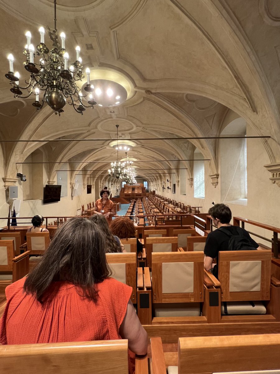 MSMU's tweet photo. Checking in with the Mounties studying in Prague this semester, accompanied by Professors Elizabeth and Charles Strauss and their four children. #exploreboundlessly https://t.co/sBh7Sqbb2s