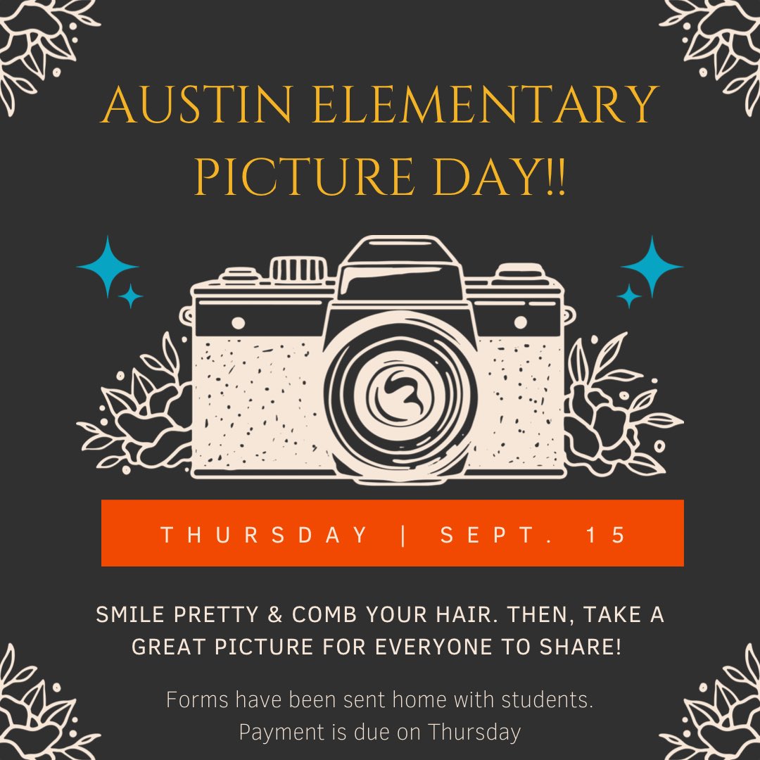 Picture day is Thursday! Forms have been sent home with students and payment is due on Thursday. <a href="/abileneisd/">Abilene ISD</a>