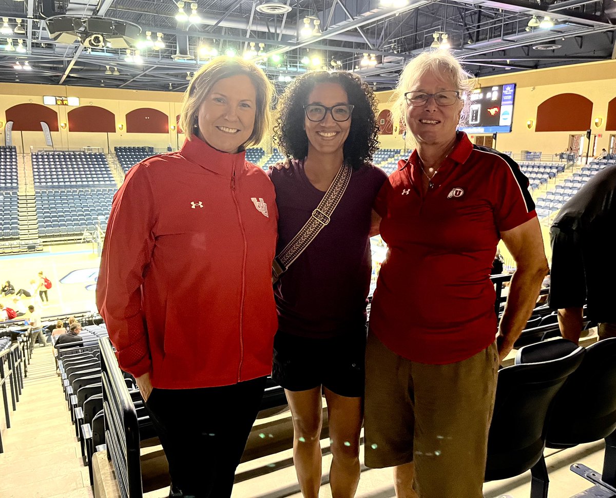 Was an assistant coach for the late great Mike Hebert at Illinois before becoming the head coach at Utah. So happy that Sherry Hebert and her daughter Hilary came to watch the Utes in San Diego!!!