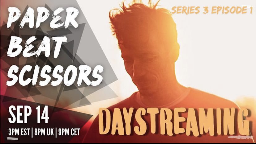 envision_mgmt's tweet photo. @paperbeatscissors is back with #Daystreaming - tune in Wednesday, September 14th @ 3PM/EST #paperbeatscissors #EnvisionManagement https://t.co/91yK4GVZmH
