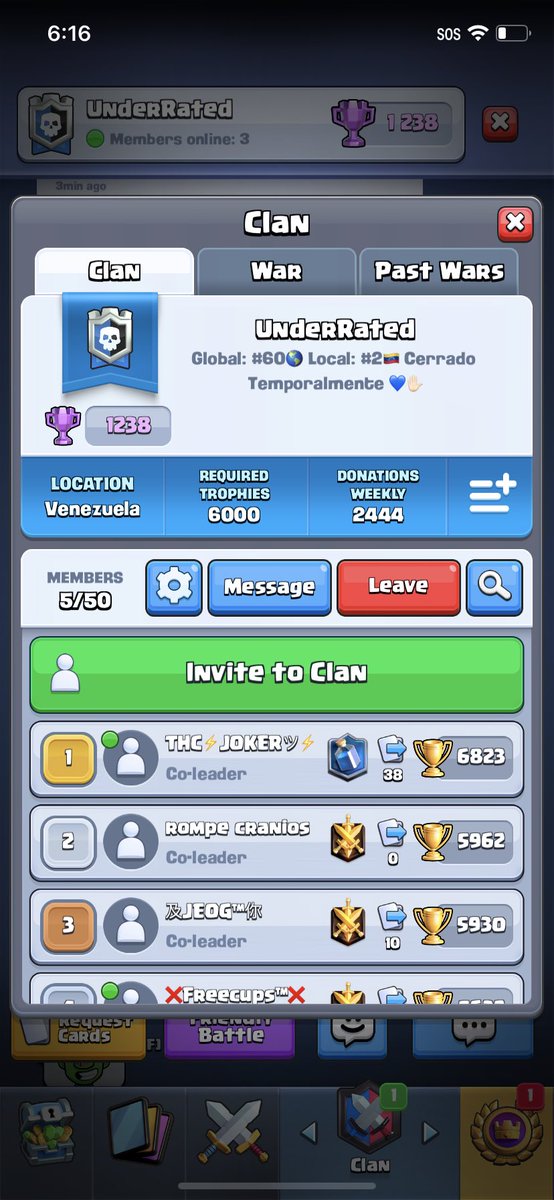 Un orgullo y un dolor muy fuerte que me traen los recuerdos y las personas que conocí en este clan que termino siendo el proyecto más codicioso que e tenido, sin palabras para describir uno de los proyectos más importantes de mi vida y totalmente agradecido por todo, nos vemos👋