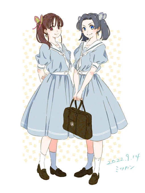 セーラーワンピ制服のカナアオちゃん 