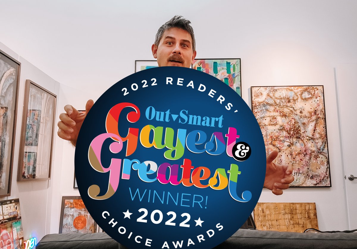 JohnBishopart's tweet image. So Proud of Bogdan.  He was just voted "runner up" by Out Smart Magazine readers as best Male Artist in Houston.  Of course, "runner up" does not come with a crown... but still...

#outsmartmagazine #gay #lgbtqa #houstonart #bogdanfotoart #johnbishopfineart #buburuzaproductions