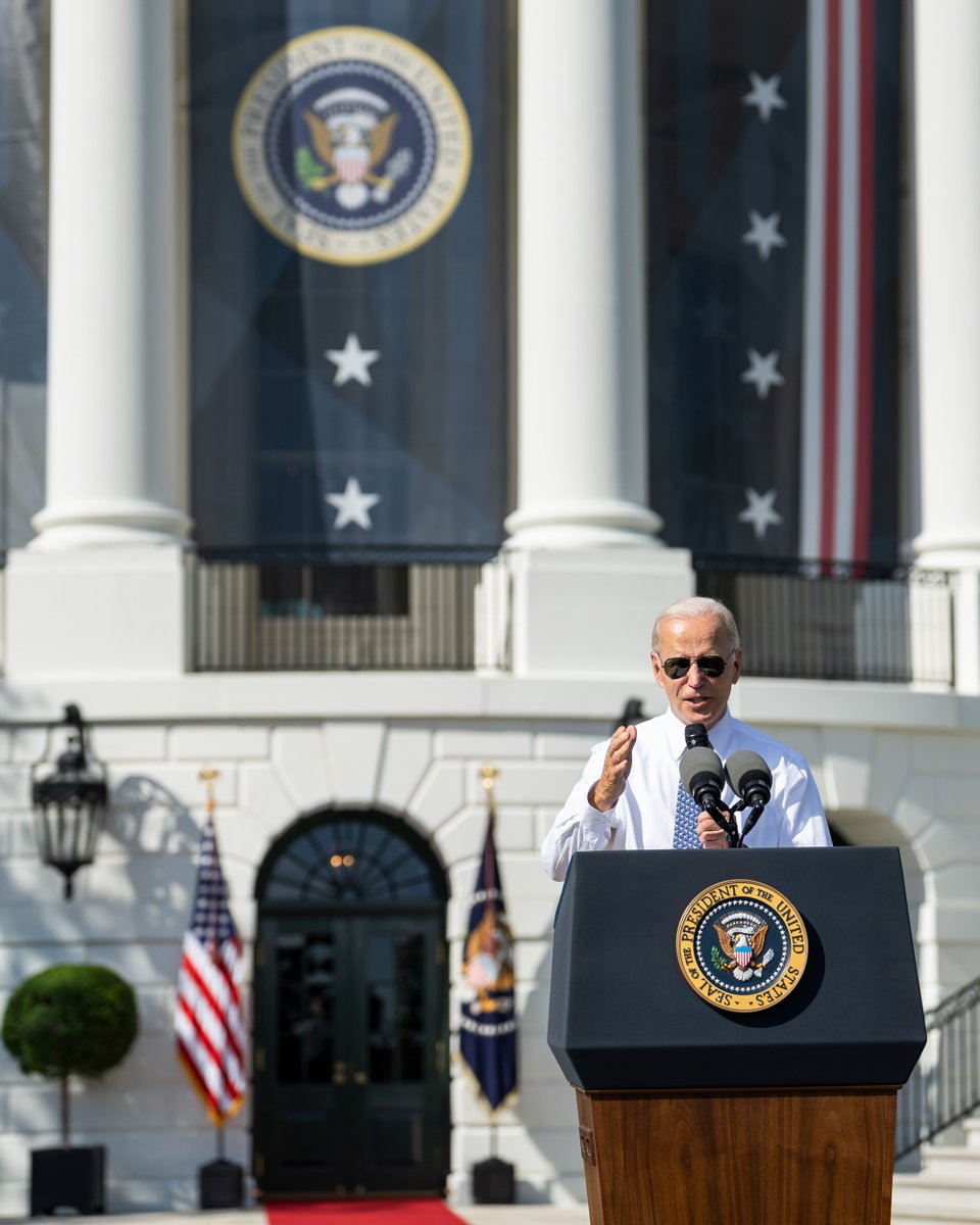 Today, I looked out on the White House lawn and saw the elected officials who made this government work for the American people. Business leaders who were willing to endure criticism. And people who fought for what's right. The Inflation Reduction Act is their victory.