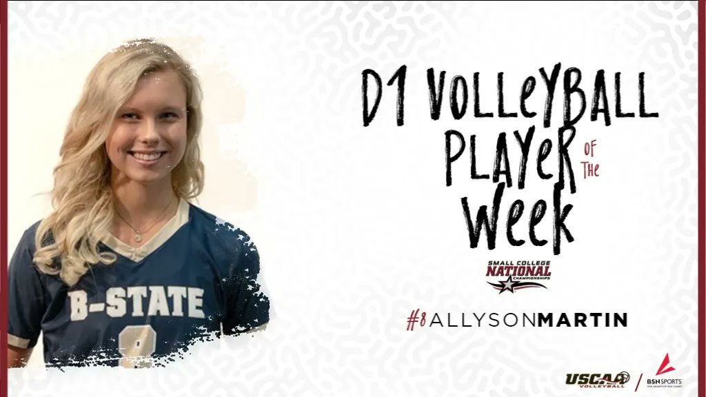 USCAA's tweet photo. Week 3 Volleyball Players of the Week have been announced! For more information visit https://t.co/DUVsC9j5fD. https://t.co/NXgRtr8WVT